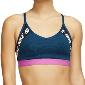 NIKE Indy Sports Bra Light Support Blue Pink XS